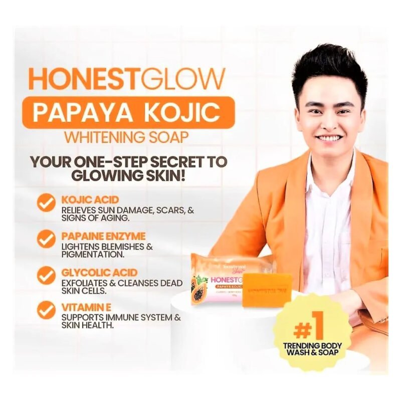 Honest Glow Papaya Kojic Soap