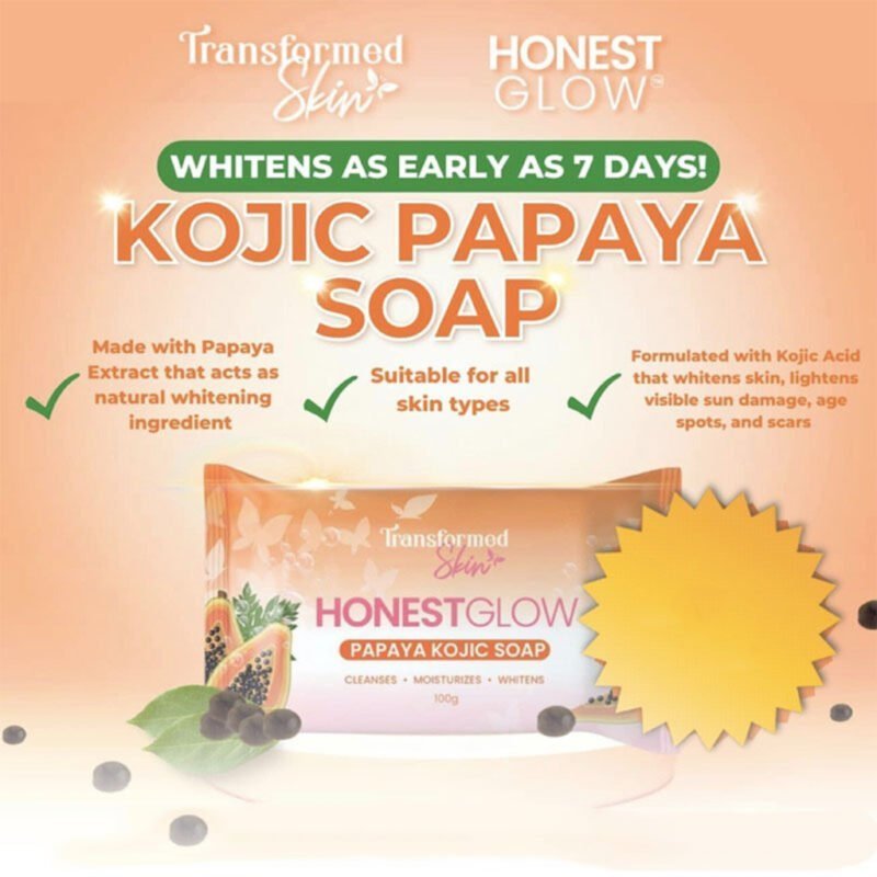 Honest Glow Papaya Kojic Soap